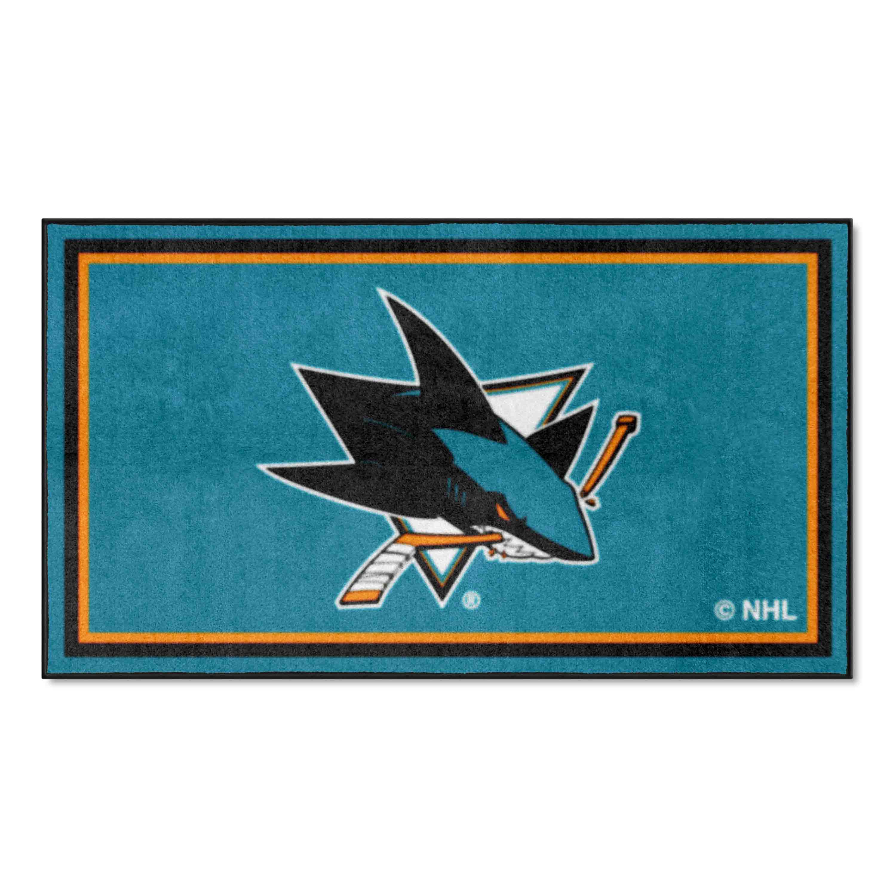 San Jose Sharks 3ft. x 5ft. Plush Area Rug - San Jose Sharks