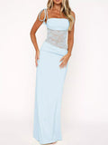Lace Cutout Tie Shoulder Maxi Dress - Trendsi - Flyclothing LLC
