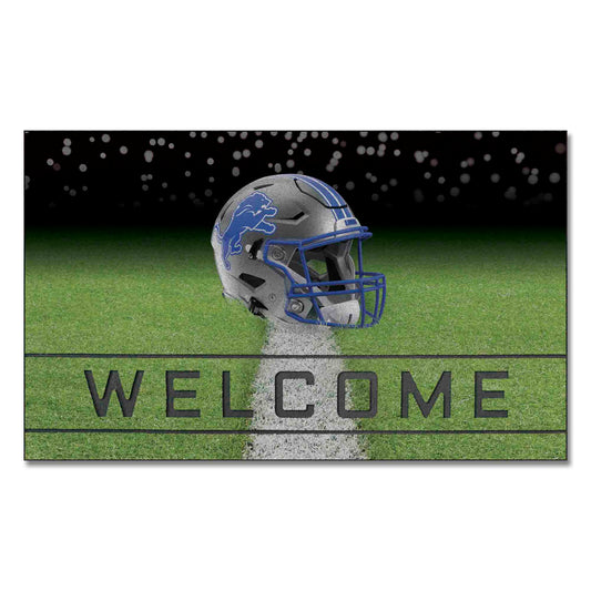Detroit Lions Rubber Door Mat - 18in. x 30in. - Detroit Lions