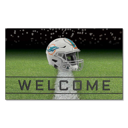 Miami Dolphins Rubber Door Mat - 18in. x 30in. - Miami Dolphins