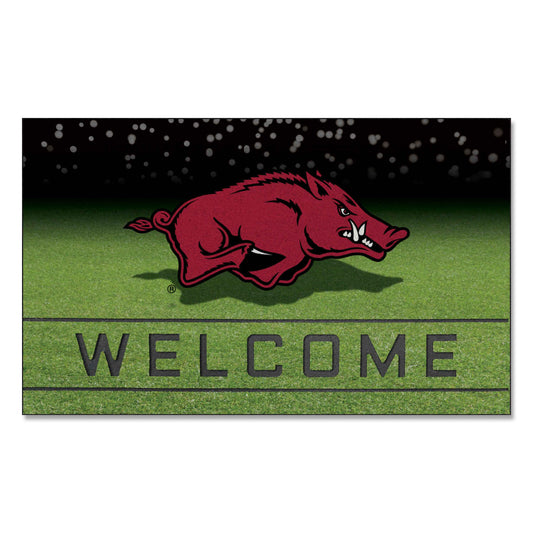 Arkansas Razorbacks Rubber Door Mat - 18in. x 30in. - Arkansas