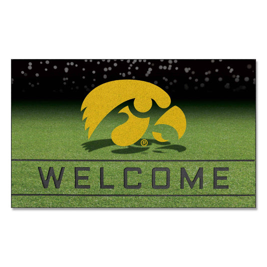 Iowa Hawkeyes Rubber Door Mat - 18in. x 30in. - Iowa