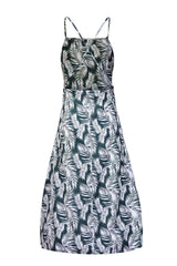 Slit Crisscross Printed Sleeveless Cami Dress - Trendsi - Flyclothing LLC