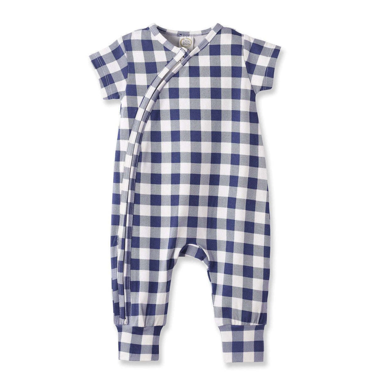 Picnic Plaid Bamboo Baby Zipper Romper w/Convertible Cuffs - Tesa Babe - Flyclothing LLC