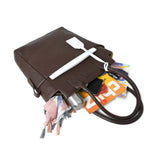 Chestnut Charm Brown Leather Tote - Classy Leather Bags - Flyclothing LLC