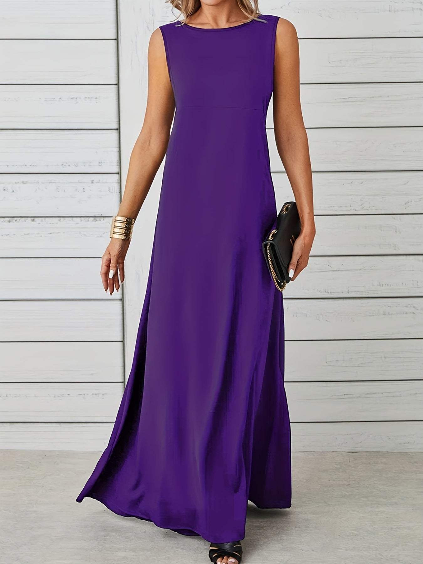 Sleeveless Flowy Maxi Dress - Trendsi - Flyclothing LLC