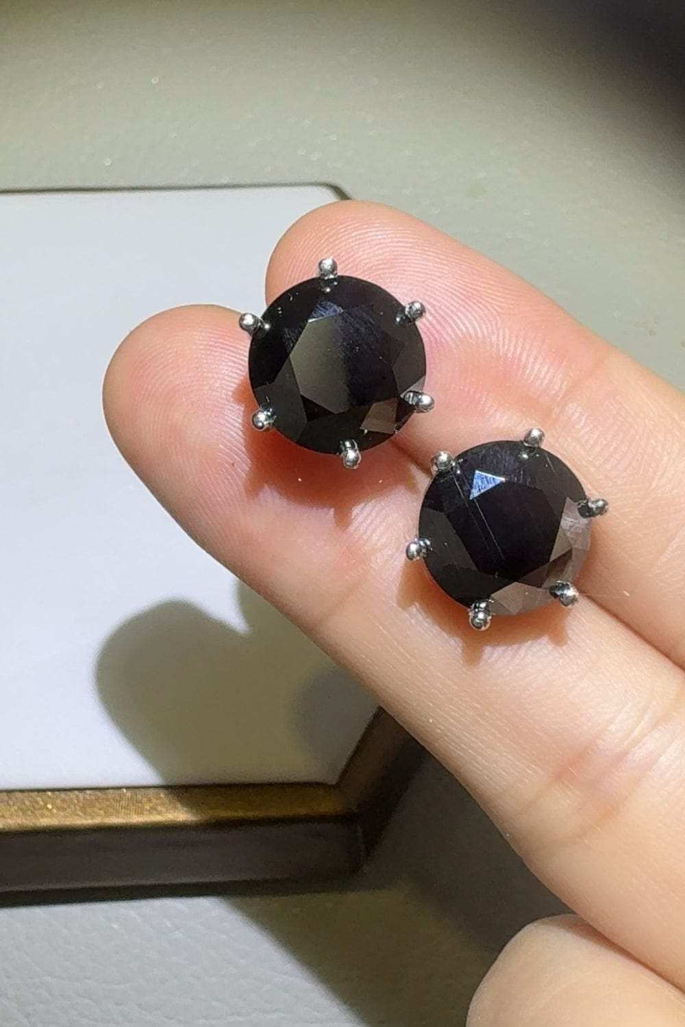 4 Carat Moissanite 925 Sterling Silver Stud Earrings - Trendsi - Flyclothing LLC