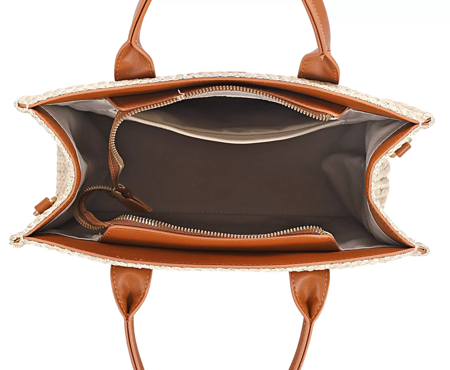 David Jones Square Woven Tote Handbag - Trendsi - Flyclothing LLC