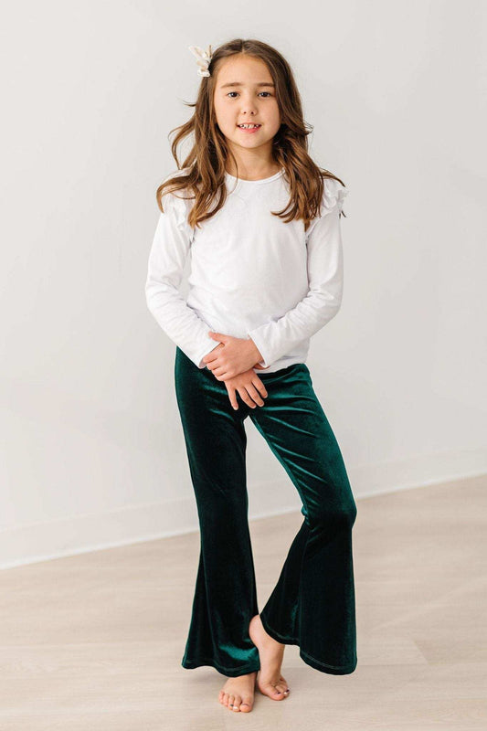 Hunter Green Velvet Bells - Mila & Rose ® - Flyclothing LLC