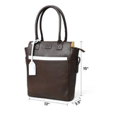Chestnut Charm Brown Leather Tote - Classy Leather Bags - Flyclothing LLC
