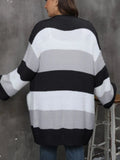 Plus Size Open Front Long Sleeve Cardigan - Trendsi