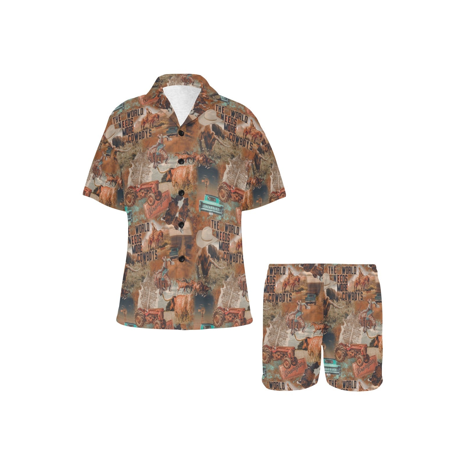 Baha Ranch Cowboy Country Women's Western Pajama Set
