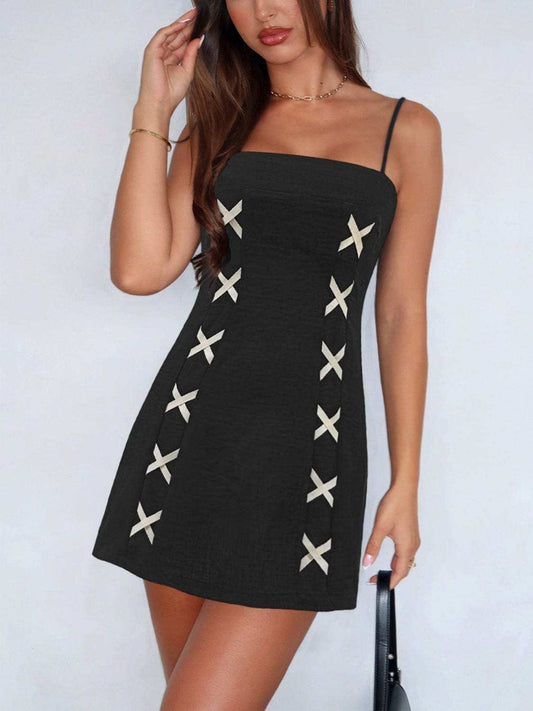 Contrast Mini Cami Dress - Trendsi - Flyclothing LLC