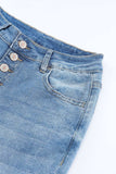 High Waist Button Fly Flared Jeans - Trendsi - Flyclothing LLC