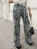 Full Size Animal Print Elastic Waist Pants - Trendsi - Flyclothing LLC