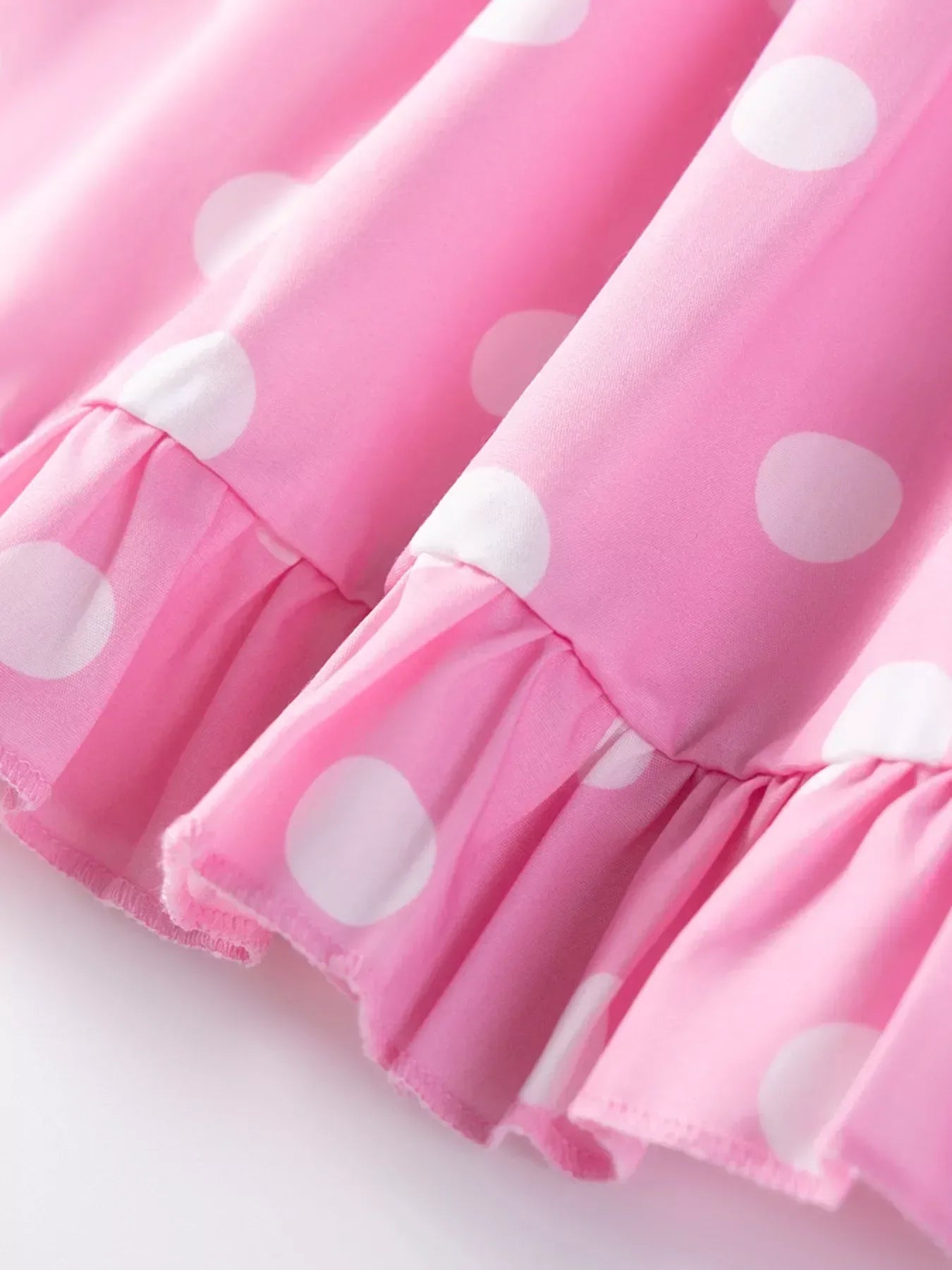 Children's Elephant Polka Dot Ruffle Hem Dress - Trendsi - Flyclothing LLC