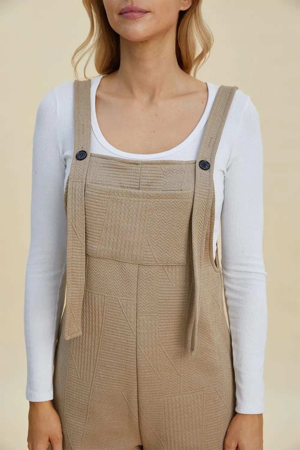 Double Take Full Size Texture Sleeveless Romper - Trendsi - Flyclothing LLC