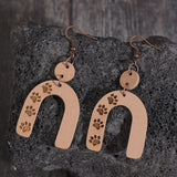 Geometric Shape Wooden Earrings - Trendsi