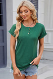 Round Neck Short Sleeve T-Shirt - Trendsi