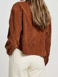 Button Up Long Sleeve Jacket - Trendsi - Flyclothing LLC