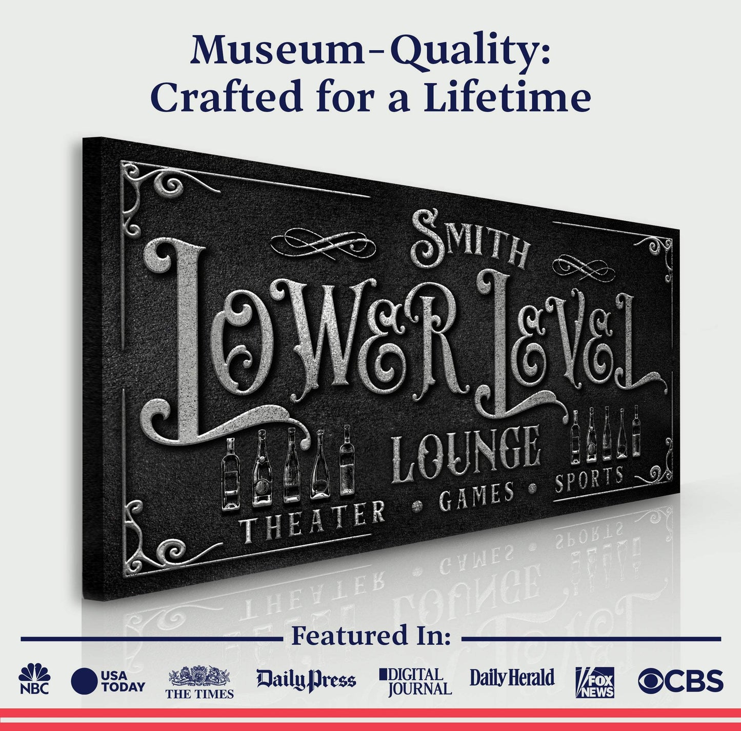 Personalized Lower Level Sign - Tailored Canvases - Flyclothing LLC