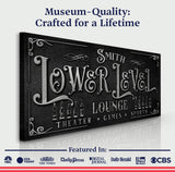 Personalized Lower Level Sign - Tailored Canvases - Flyclothing LLC