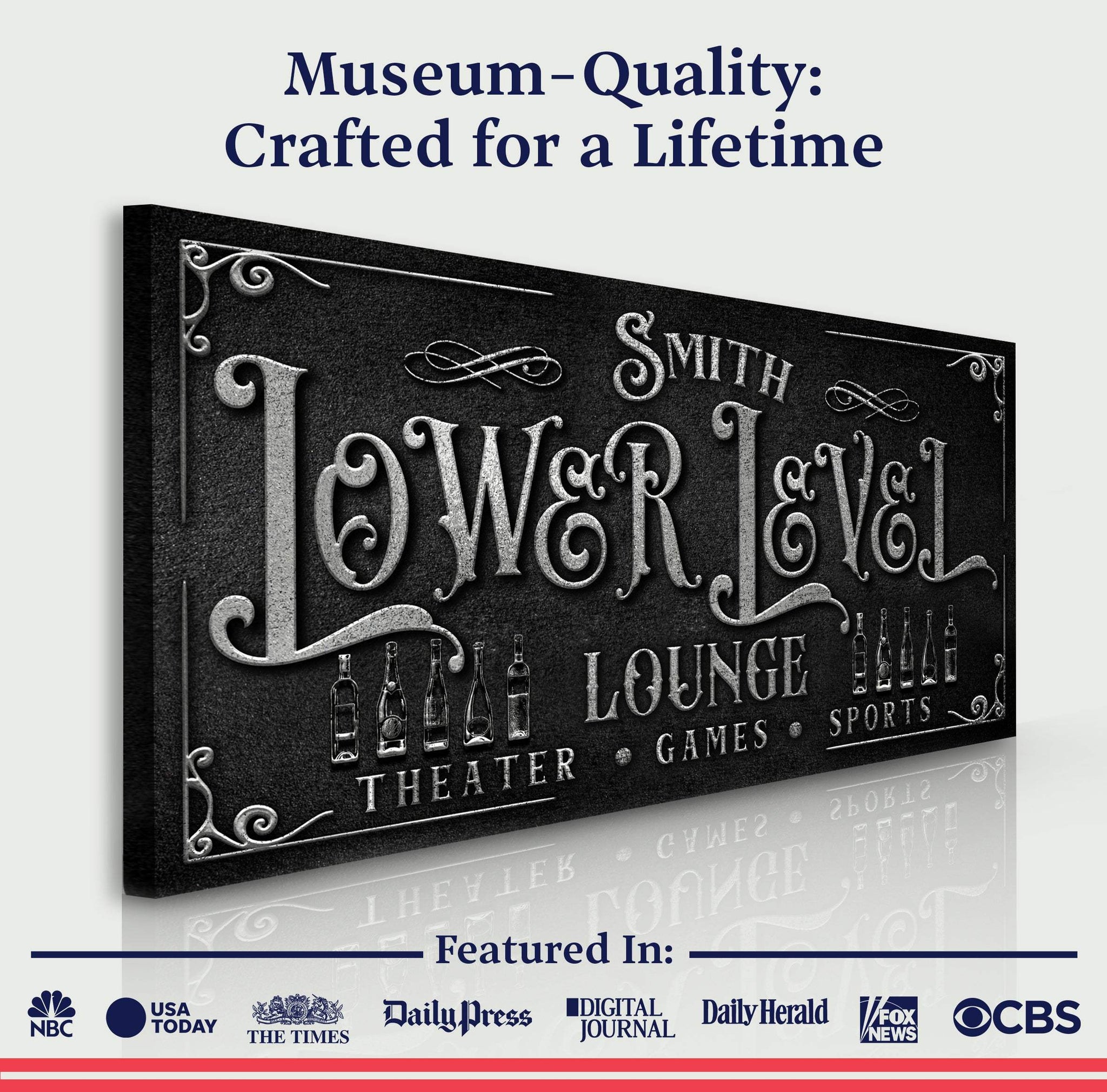 Personalized Lower Level Sign - Tailored Canvases - Flyclothing LLC