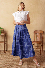 LEAVES OF TOMORROW WOVEN MIDI SKIRT - Flying Tomato - Flyclothing LLC