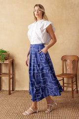 LEAVES OF TOMORROW WOVEN MIDI SKIRT - Flying Tomato - Flyclothing LLC