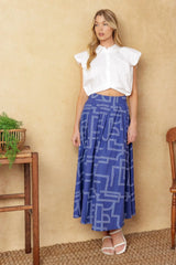 LEAVES OF TOMORROW WOVEN MIDI SKIRT - Flying Tomato - Flyclothing LLC