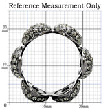 1W033 - Ruthenium Brass Ring with Top Grade Crystal in Black Diamond - Alamode - Flyclothing LLC