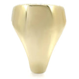 1W034 - Gold Brass Ring with Top Grade Crystal in Clear - Alamode - Flyclothing LLC