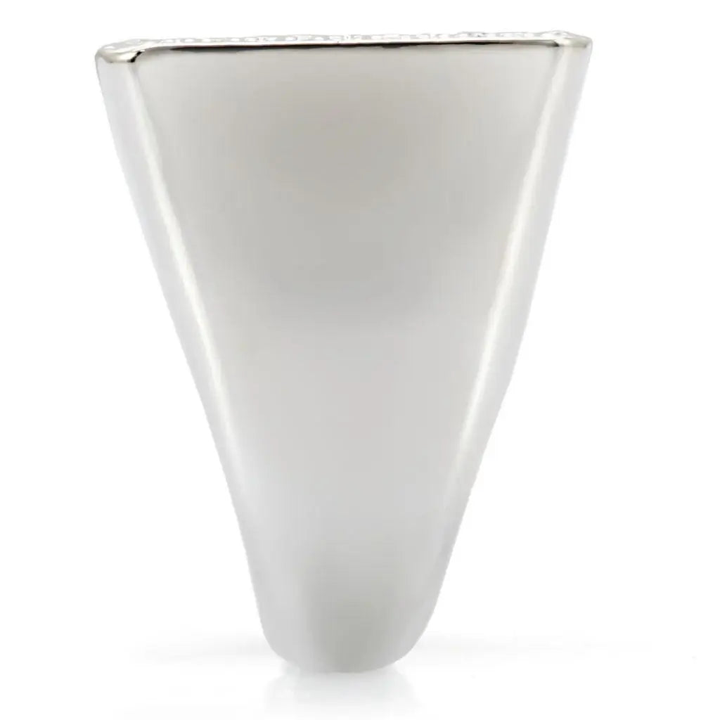 1W035 - Rhodium Brass Ring with Top Grade Crystal in Clear - Alamode - Flyclothing LLC