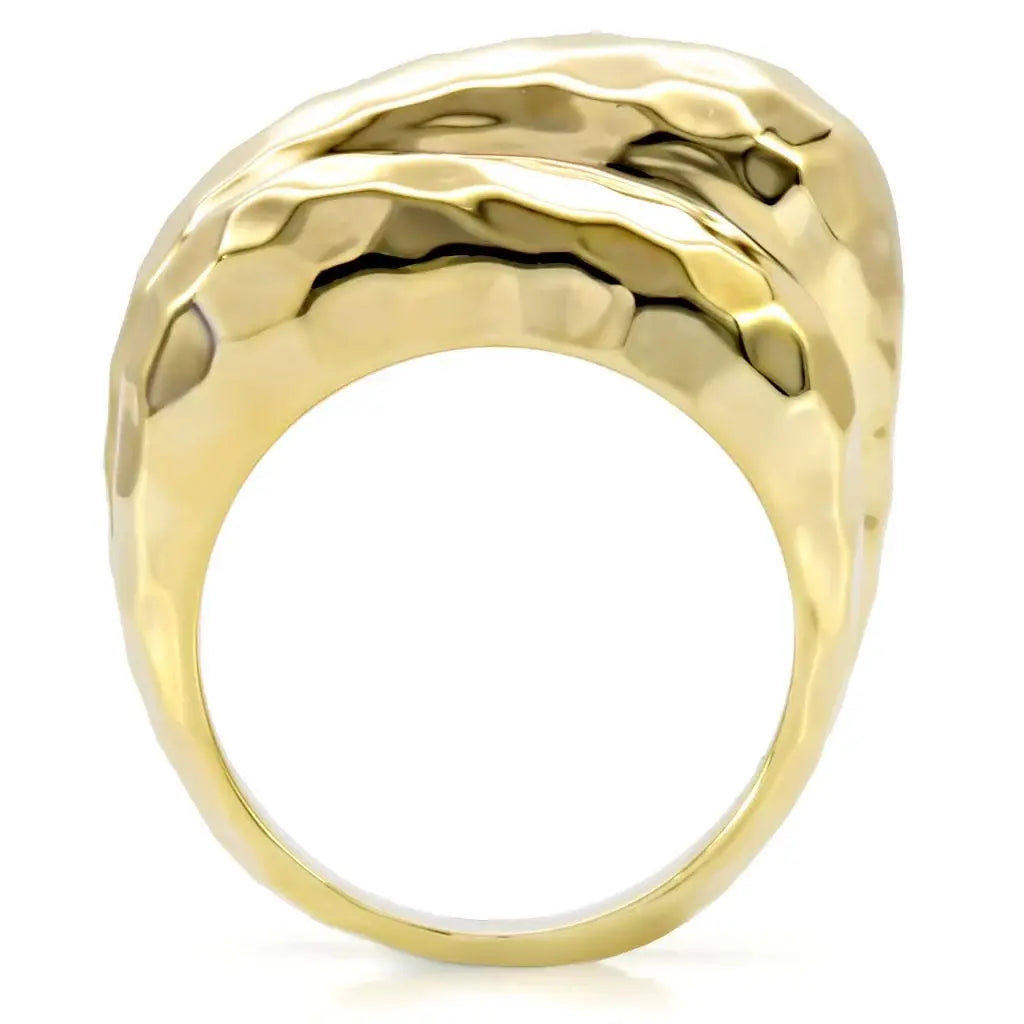 1W036 - Gold Brass Ring with No Stone - Alamode - Flyclothing LLC