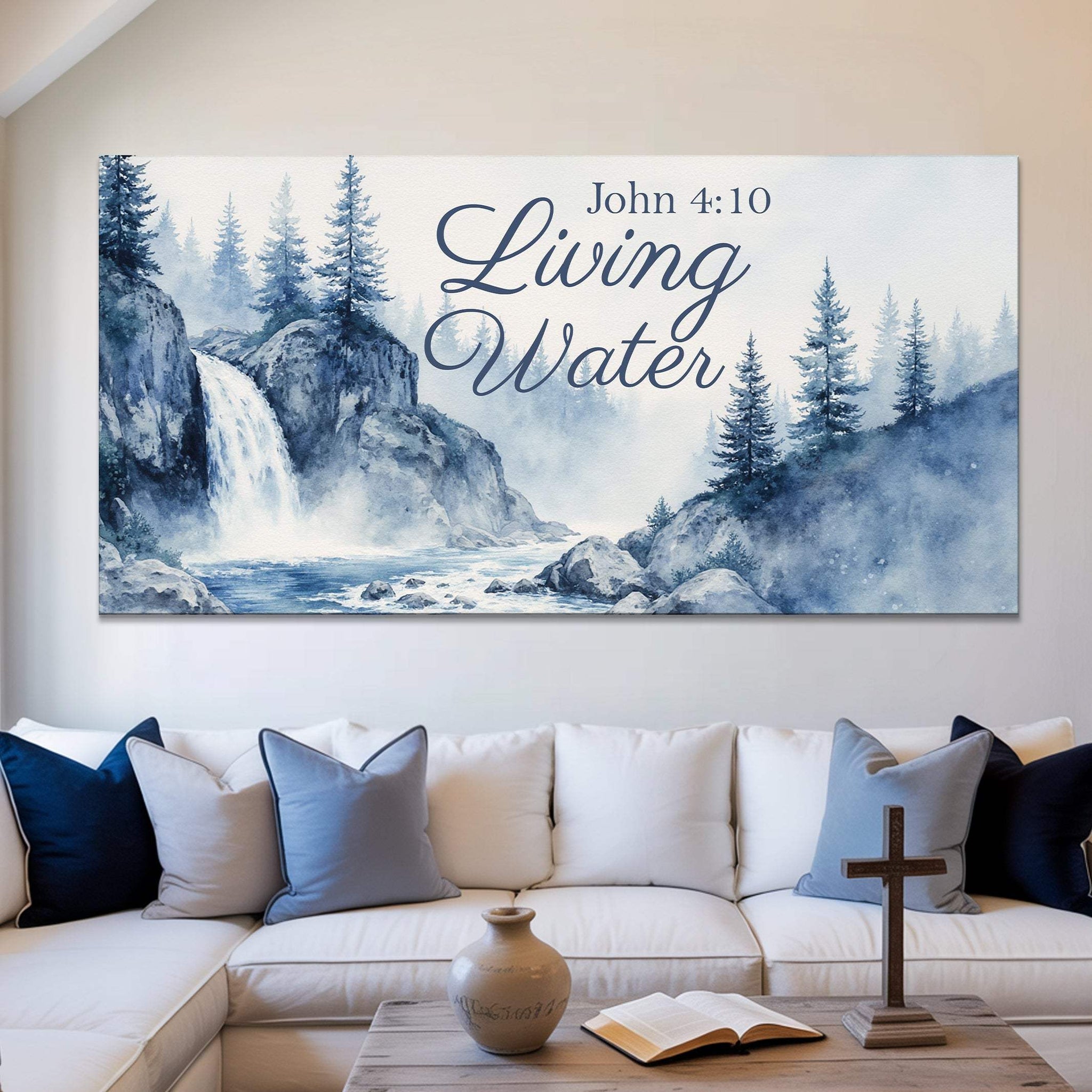 Living Water - John 4:10 Faith Sign II - Tailored Canvases - Flyclothing LLC