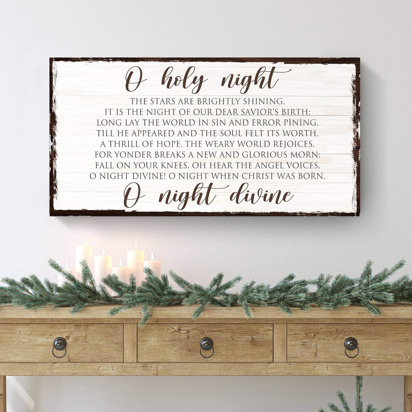 O Holy Night Christmas Sign II - Tailored Canvases - Flyclothing LLC