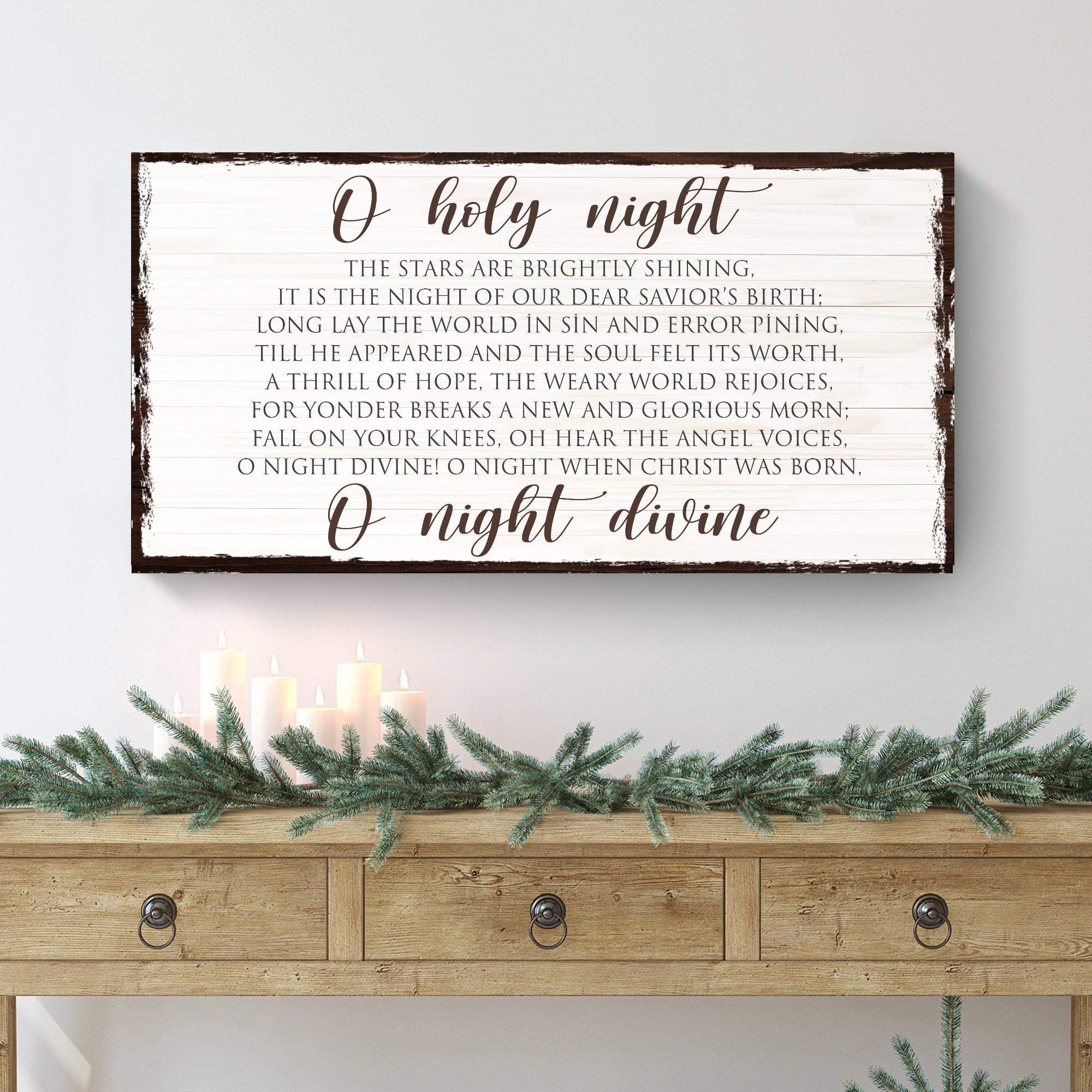O Holy Night Christmas Sign II - Tailored Canvases - Flyclothing LLC