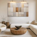 Earth Tones Patchwork Geometric Wall Art - Tailored Canvases - Flyclothing LLC