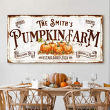 Personalized Pumpkin Farm Sign - Tailored Canvases - Flyclothing LLC