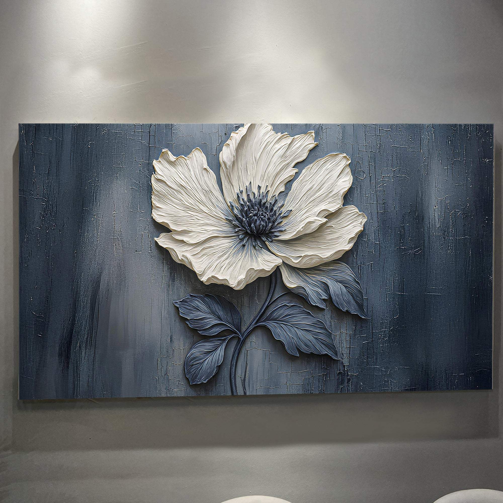 Floral Clay Relief Wall Art - Tailored Canvases - Flyclothing LLC