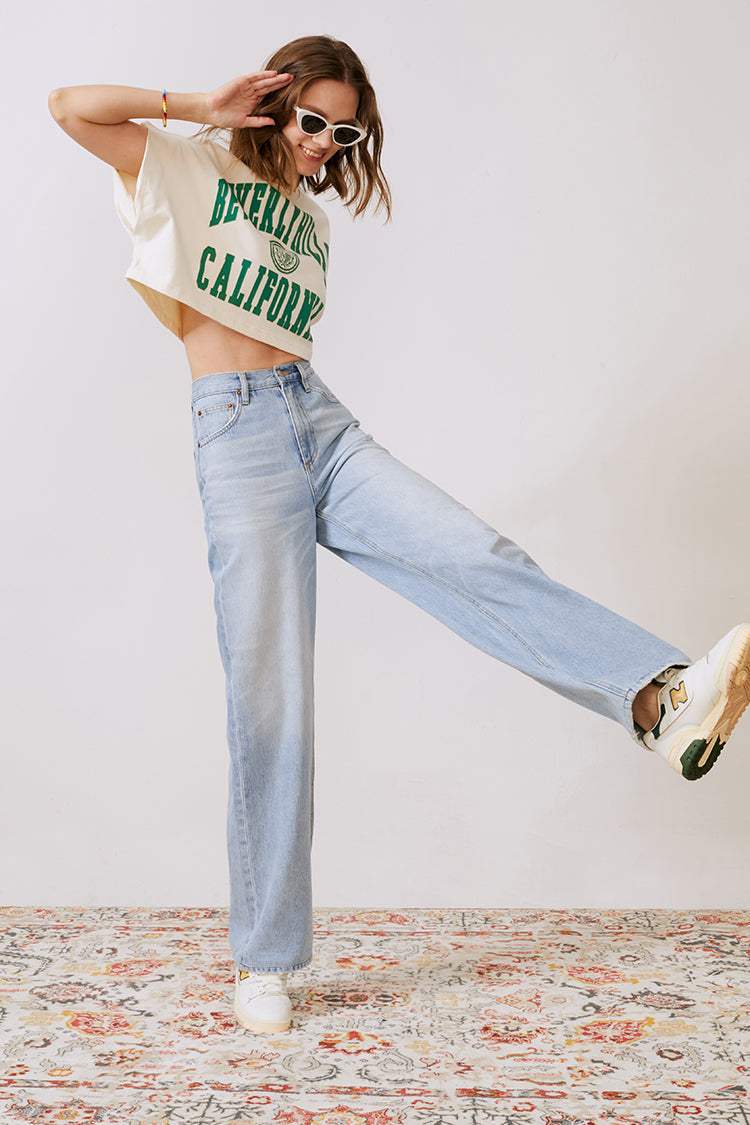 Coney Island Whitefish High Rise Wide Jeans HJ007 - Hey Joanie - Flyclothing LLC