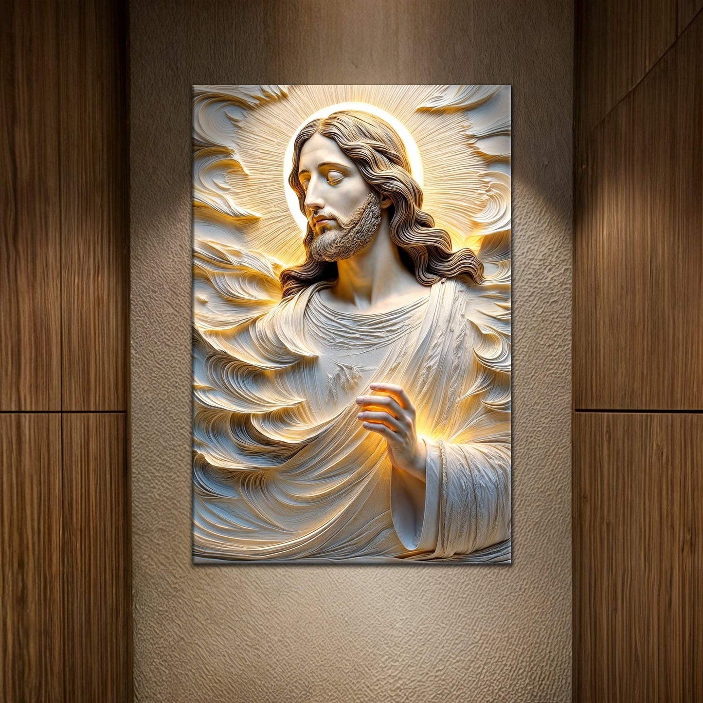 Faith Over Fear, Sacred Serenity Faith Wall Art - Tailored Canvases - Flyclothing LLC