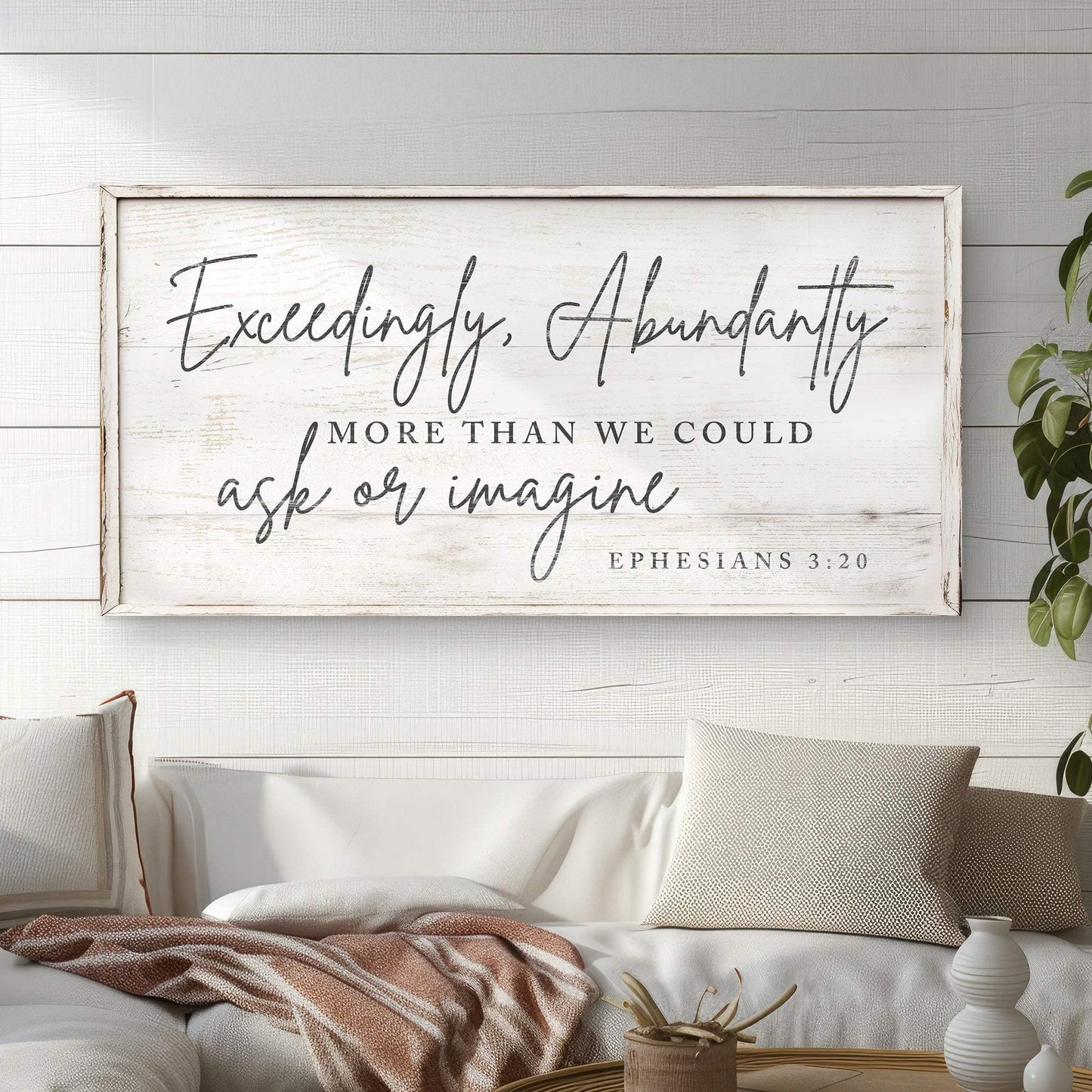 Exceedingly, Abundantly More Than We Could Ask Or Imagine Faith Sign III - Tailored Canvases - Flyclothing LLC