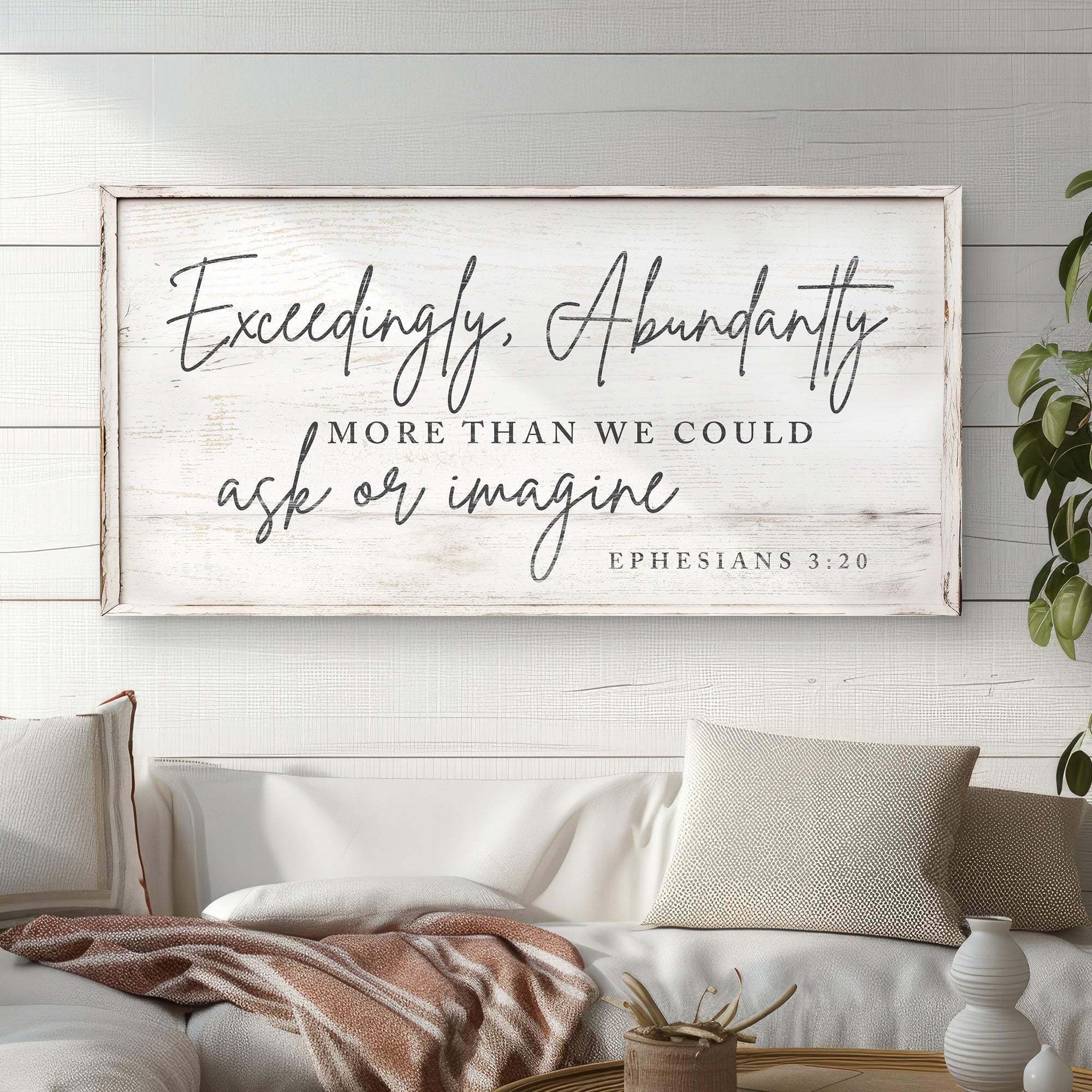 Exceedingly, Abundantly More Than We Could Ask Or Imagine Faith Sign III - Tailored Canvases - Flyclothing LLC