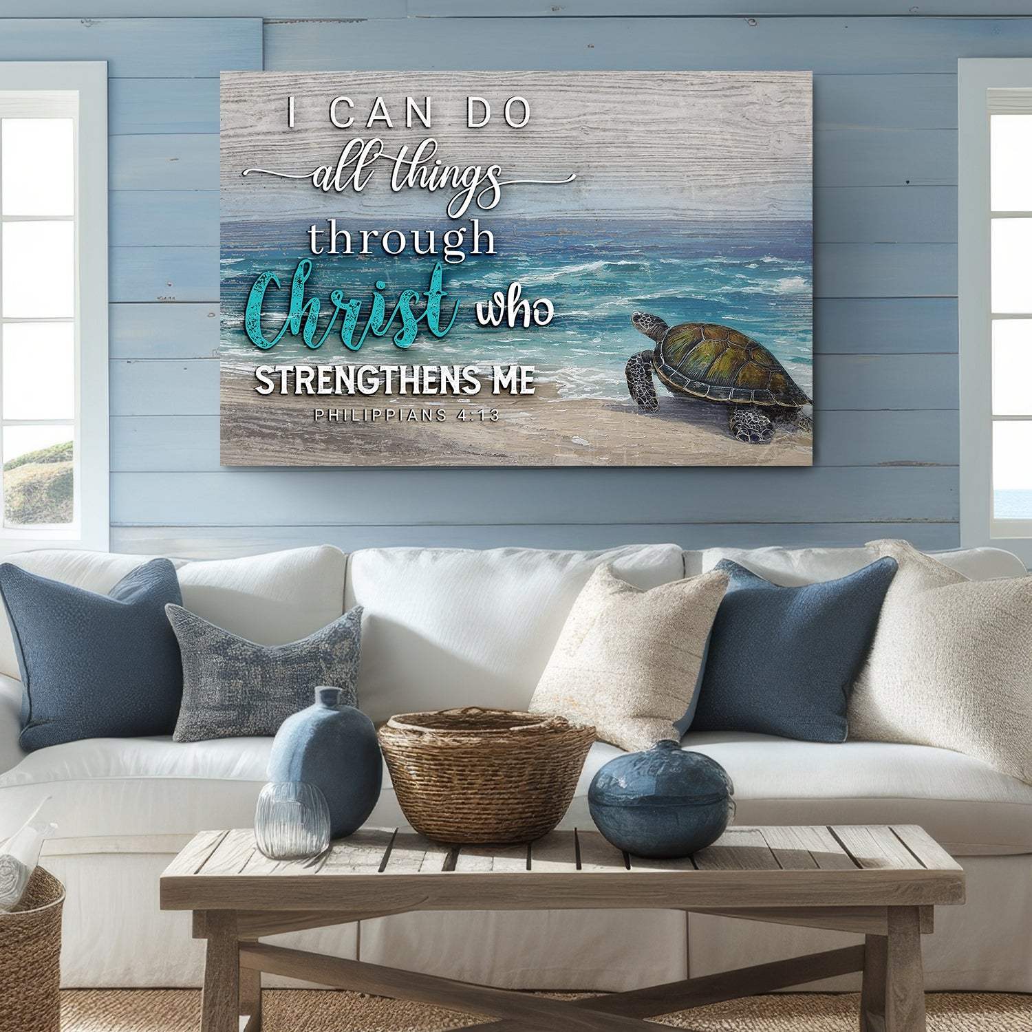 I Can Do All Things Through Christ Faith Sign IV - Tailored Canvases - Flyclothing LLC