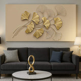 Golden Botanical Wall Art - Tailored Canvases - Flyclothing LLC