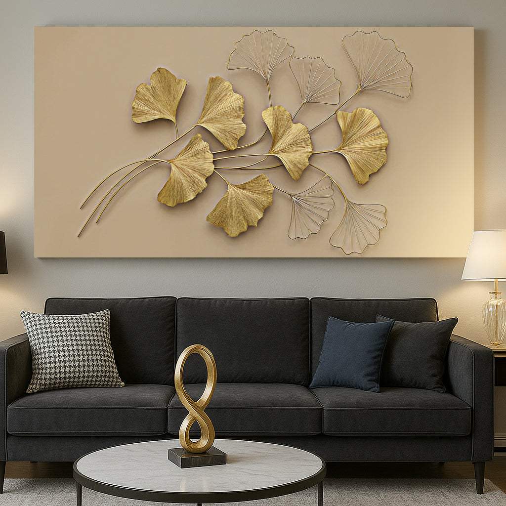 Golden Botanical Wall Art - Tailored Canvases - Flyclothing LLC