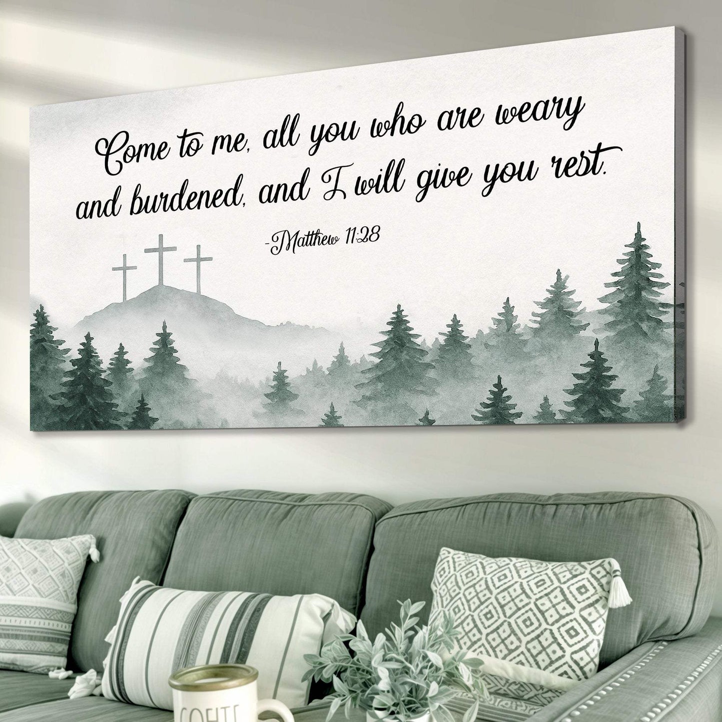 Come To Me - Matthew 11:28 Faith Sign II - Tailored Canvases - Flyclothing LLC