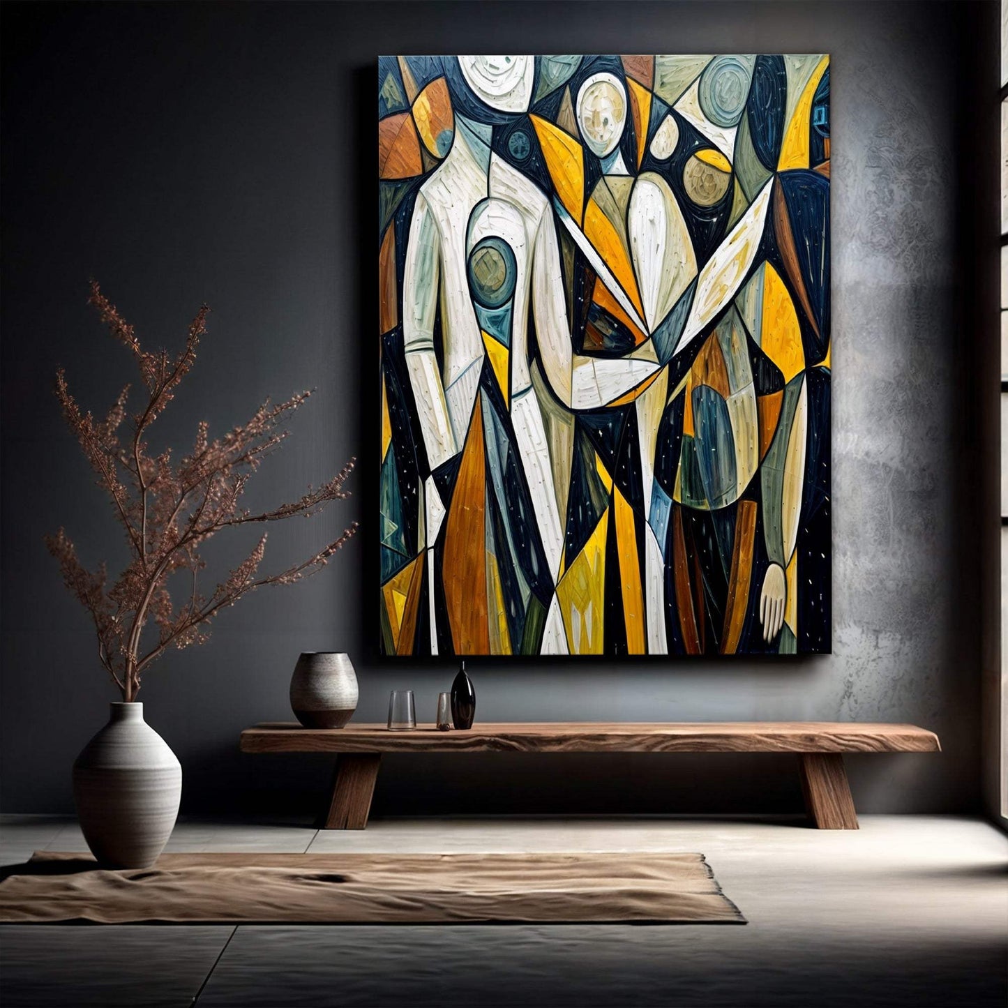 Abstract Human Connection Wall Art - Tailored Canvases - Flyclothing LLC