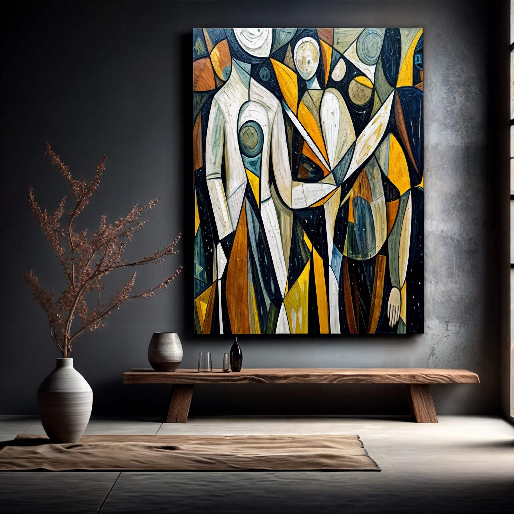 Abstract Human Connection Wall Art - Tailored Canvases - Flyclothing LLC